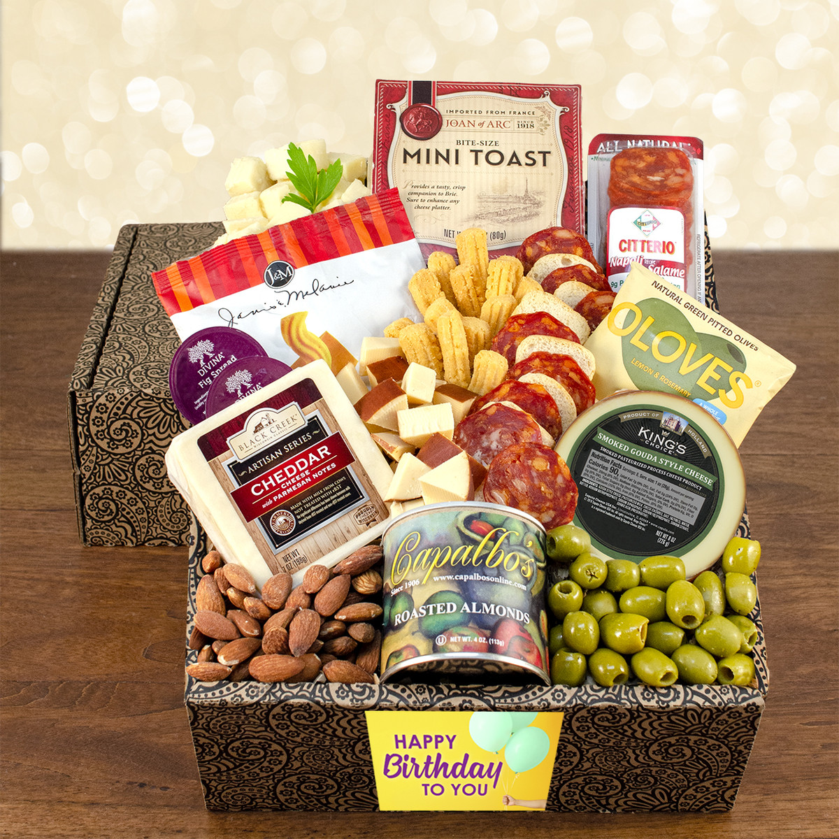Capalbos Cheese and Crackers Classic Collection Gift Box - Birthday